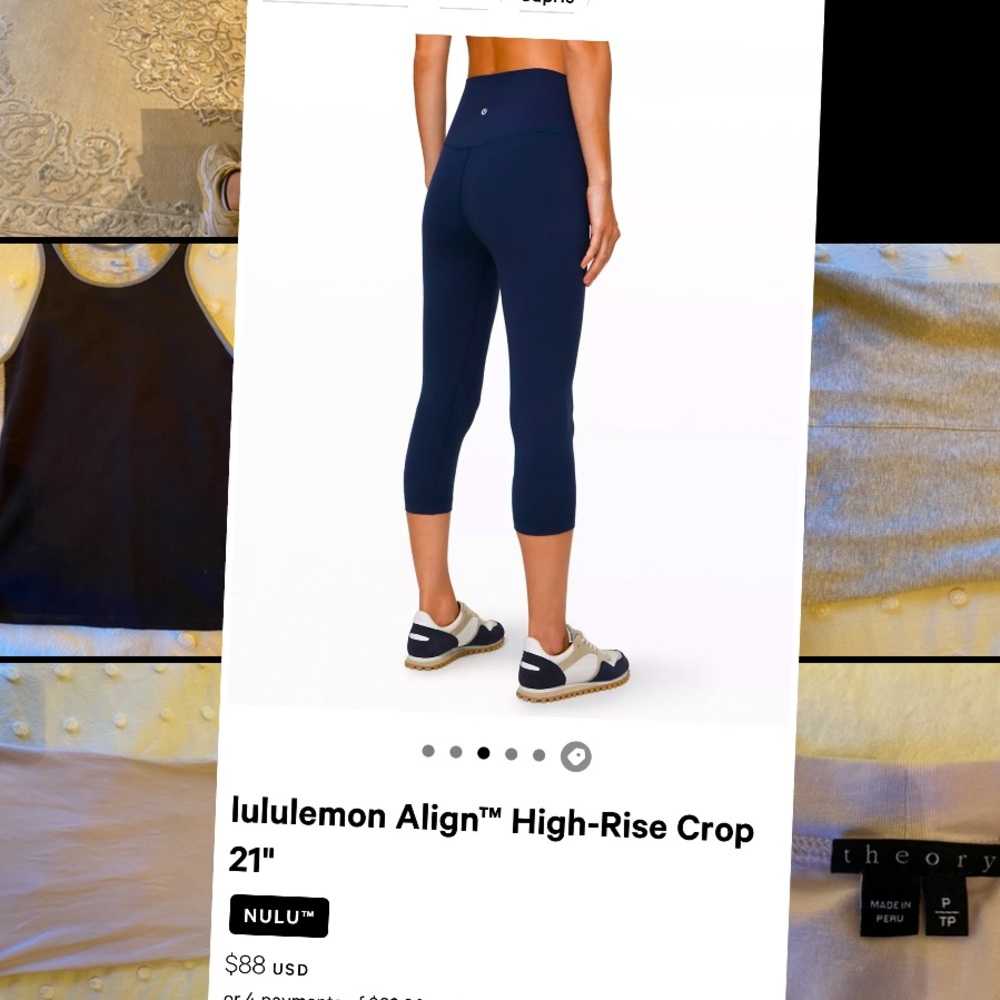 Lululemon Align Cropped Leggings - Navy